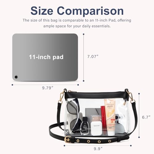 Image of Wuflyover Clear Bag for Stadium Events, Clear Purse for Women
