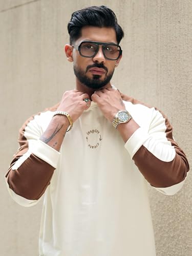 Image of Maniac || Mens || Colorblock || Round Neck || Full Sleeve || Cotton || T-Shirt