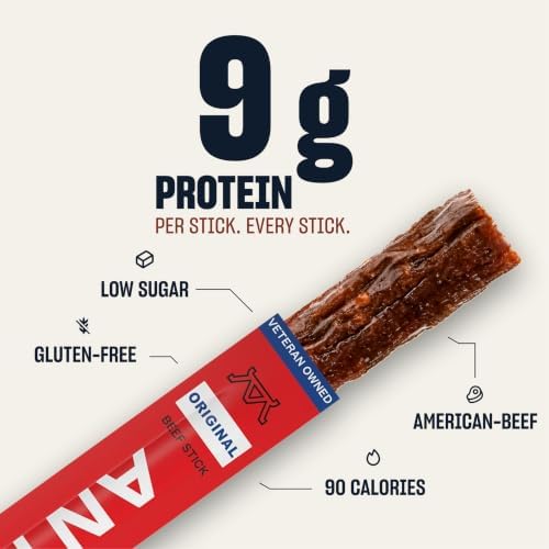 Anthem Snacks Meat Stick Variety Pack, Protein Snacks, 4 Flavors, 10 Sticks - 2