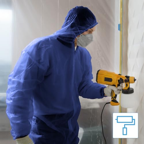 ARNOMED 10x Schutzanzug Einweg XL, Einwegoverall, Einweganzug, Einweg Maleranzug & Lackieranzug, Staubschutzanzug, Maleroverall & Asbest Glaswolle Schutzanzug, Einmalanzug Blau