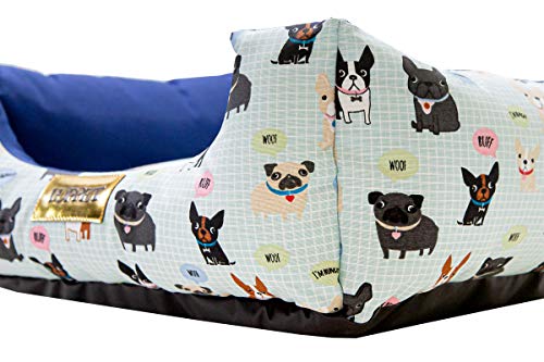 Luppet Cama Impermeável Para Cachorro Pequeno Porte Até 5Kg Azul Cachorro M