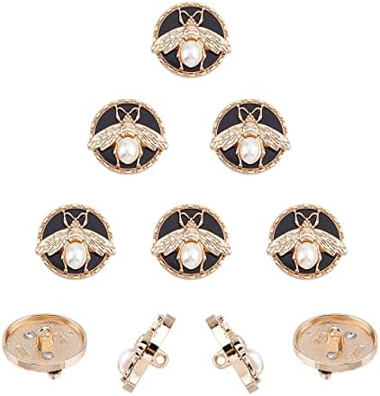 NBEADS 100 Pcs Sew in Faux Imitation Pearl Buttons, 10 Styles Retro Plastic Pearl Buttons with Shank Round Buttons Embellishments Sewing Crafts for Clothes Shirts Suits Coats Sweaters Wedding Dress