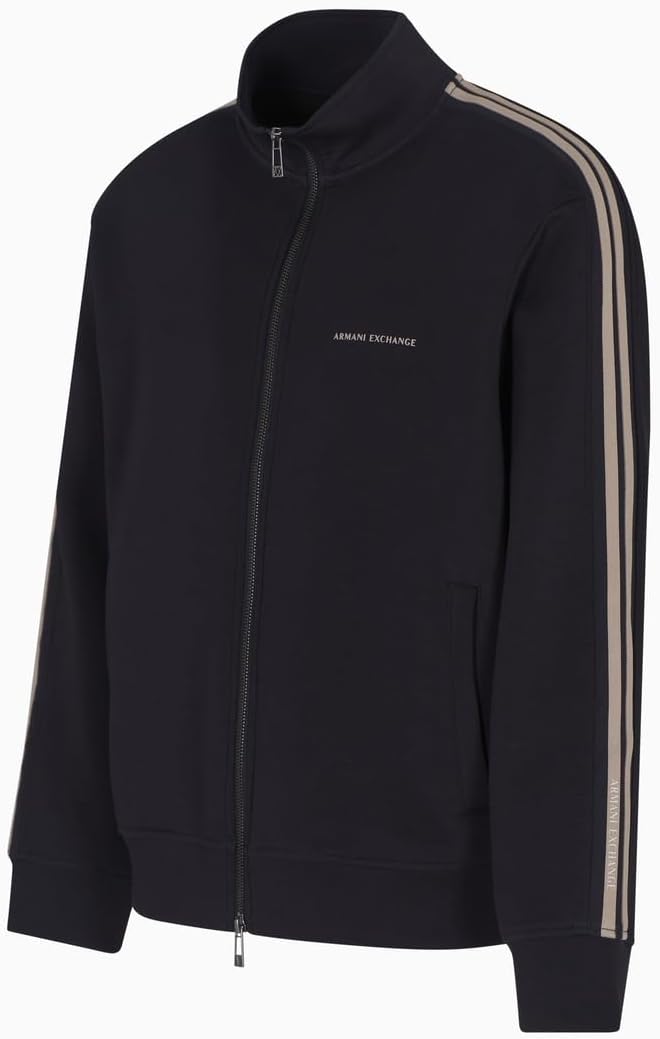 Armani Exchange mens Arm Stripe Full Zip Up Jacket Sweatshirt - Image 2