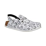 BIRKENSTOCK Damen Clogs Kay SL Birko-Flor schmal 38 EU Schmal schwarz Weiß