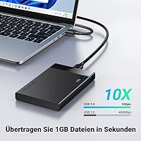 UGREEN Festplattengehäuse 2,5 Zoll 5Gbps Externes Gehäuse – Ansicht 2