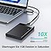 UGREEN Festplattengehäuse 2,5 Zoll USB 3.0 SATA Gehäuse für 2.5 Zoll SSD und HDD in Höhe 9.5mm 7mm Externe Festplatten Gehäuse unterstützt UASP HDD Case mit USB 3.0 Kabel, werkzeugfreie Montage