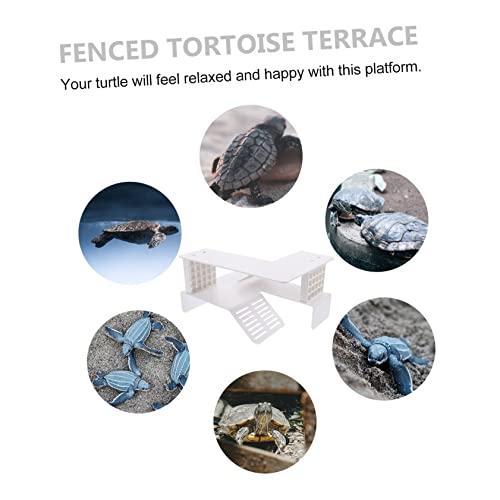 DRESSOOS Turtle Floating Dock Reptile Tortoise Basking Platform 2-Turtle Supply Dock Climbing Ladder Drying Station Lightweight Aquarium Decor - Thumbnail 7