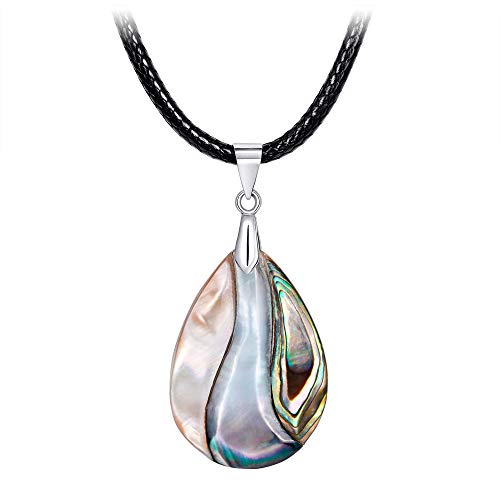Yazilind Sea Abalone Shell Drop Water Shape Pendant Necklace Choker Engagement Jewelry For Women #TOP9