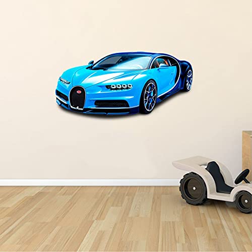 Vinyl Home Art Bugatti Chiron Super Car Décor Multicolored Sports