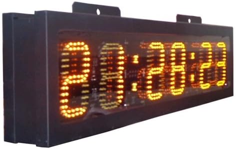 Yellow Color Outdoor LED Race Timing Clock 6" High Character IR Remote Control Countdown/up Timer Digital Race Clock
