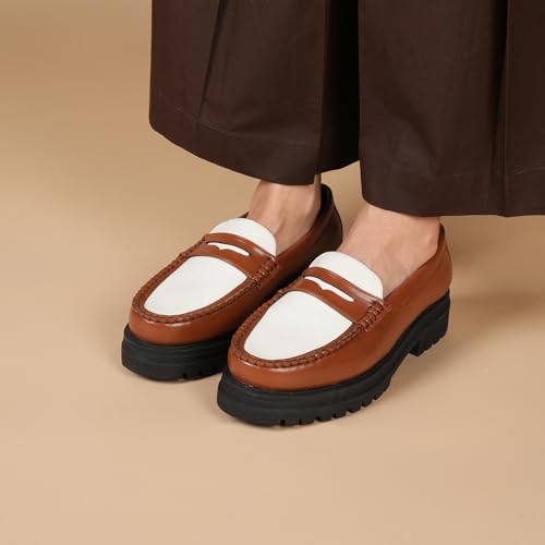Image of Theater Dr. Storm Loafers for Women | Stylish Chunky Penny Formal Loafers | Lightweight Comfortable Footwear with Cushioned Insole