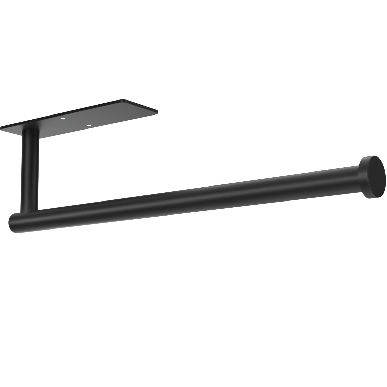 Under Cabinet Paper Towel Holder Black, Self-Adhesive or Drilling, Wall Mounted Paper Towel Rack for Kitchen, SUS304 Stainless Steel Kitchen Roll Holder