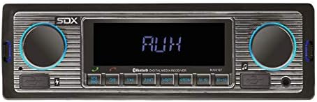SDX Audio receiver displaying AUX mode