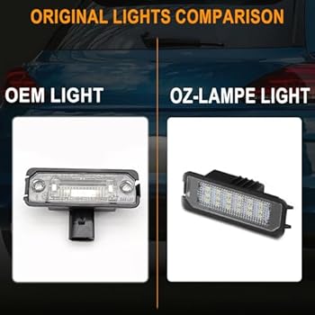 White LED Number Plate Lights For VW Lupo 1998-2005 - Error-Free Xenon Style Bulbs