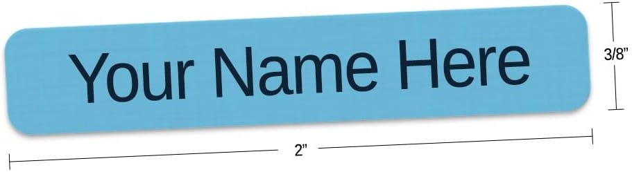 145pc Blue Iron On Name Tags for Clothing Personalized with Your Name Washable and Dryer Safe PreDieCut 2" x 3/8" Iron On Clothing Labels for Summer Camp Nursing Homes School Day Care