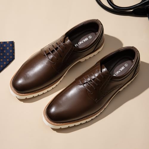 Bruno Marc Bruno Marc Men's Lace-Up Comfortable Fashion Oxfords Shoes,Size 10,Dark Brown,BMUMOX2512
