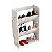 Storage 3-warstwowy zmontowany prosty stojak na buty, domowa szafka na buty, salon akademik drewniany panel z tworzywa sztucznego rzeźbiony stojak na buty, biały 58 * 40 * 17 cm
