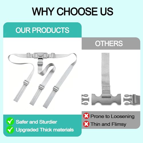 Image of High Chair Straps Replacement Compatible with IKEA Antilop /Keekaroo High Chair, Adjustable Sturdy Safety Strap Belt for Keekaroo High Chair