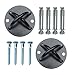 AbraFit Wall/ Ceiling Mount for Suspension Straps Crossfit Olympic Rings, Body Weight Strength Training Systems, Yoga Swings Hammocks, Boxing Equipment, Battle Ropes (X-m Black X 2 pack)