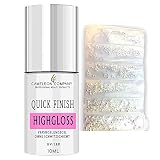 1x 10ml Quick Finish Flexibel Einzigartig UV/LED Versiegelungsgel ohne Schwitzschicht +700 Kristalle Glanzgel High Gloss
