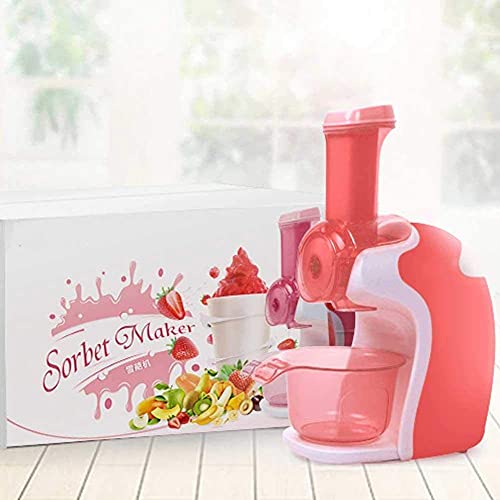 YYAI-HHJU Gefrorene Frucht-Dessert-Maschine, 220V Gefrorene Frucht-Softeismaschine + Abs Tragbare Eismaschine, EIN-Knopf… – Bild 6