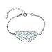 DIYthinker Diional Géométrie mathématiques Formules Sciences Calcul Figure Double Coeurs Forme Ronds cubique Bracelet chaîne Amour Cadeaux