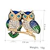ANDRESLAD Broche Avec Cristaux Forme De Hibou Accessoire Élégant Pour Vêtements Robes Et Tenues De Fête Et #1