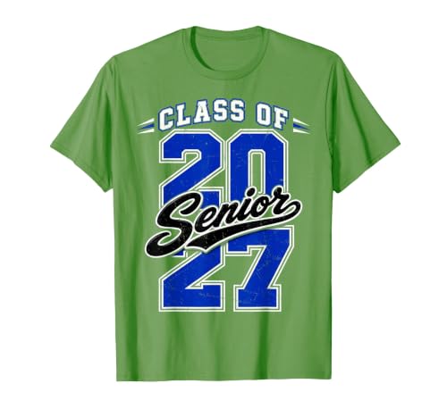 Class of 2027 Senior 2027 Graduation Graduate T-Shirt, Men, Grass Green, Large