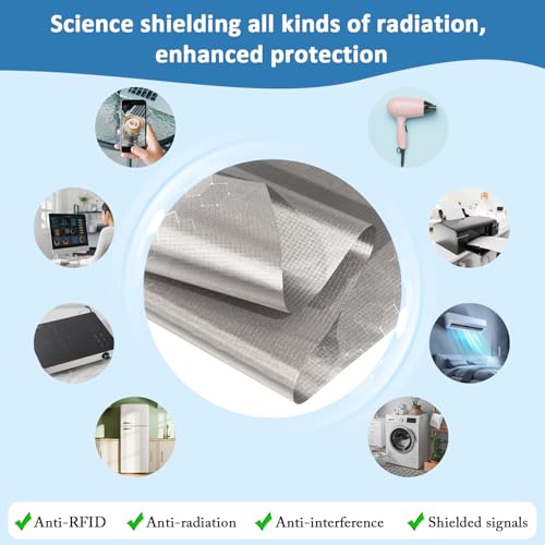 Jradm PCER-01 Faraday Fabric 43 Inch X 130"+ 236"L Tape, Military Grade Faraday Cloth For Shielding Rfid, Emp, Emf thumb #1