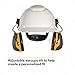 3M PELTOR Hearing Protection Earmuffs, X Series X2P3E, Cap Style Hard Hat Attached, Noise Protection NRR 24 dB, Pack of 1, Construction, Manufacturing, Maintenance, Automotive, Woodwork, Black/Yellow