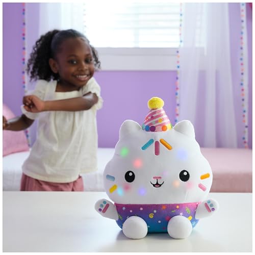Gabby et la Maison Magique - Gabby Dollhouse - Peluche Interactive P'tiChou 25 Cm - Peluche Chat - Sons Lumières - Gabby Chat - Dessin Animé Jouet Gabby Et La Maison Magique - Jouet Enfant 3 Ans Et +