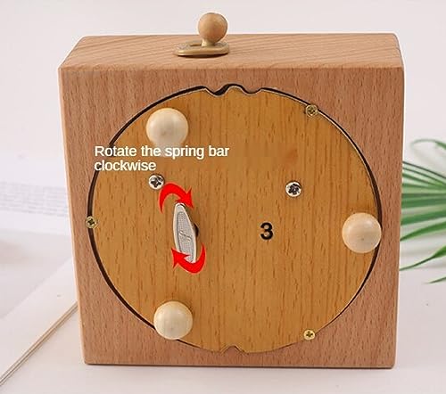Image of AUGEN Exclusive Music Box Musical Boxes Carousel Children's Boutique Wooden Men and Women Birthday Creative Christmas Valentine's Day Gift Home Decoration (6057-A1)