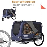 DOGGYHUT® Premium XL 2 in 1 Hundefahrradanhänger & Jogger 23-45 kg Fahrradanhänger für Hunde Hundeanhänger für Fahrrad 80106 (BLAU)