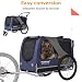 DOGGYHUT® Premium XL 2 in 1 Hundefahrradanhänger & Jogger 23-45 kg Fahrradanhänger für Hunde Hundeanhänger für Fahrrad 80106 (BLAU)
