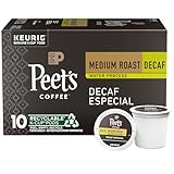 Peet's Coffee, Medium Roast Decaf Keurig K-Cup Pods, Decaffeinated Arabica Coffee - Decaf Especial 10 Count (1 Box of 10 Pods)
