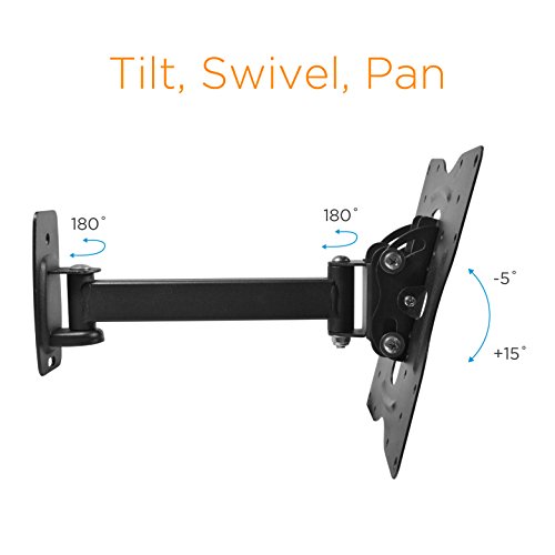 Tv Wall Mount, Ematic 10 Inch To 49 Inch Full Motion Articulating Tilt / Swivel Universal Tv Wall Mount Includes Hdmi Cable [ Emw3301 ], Black, One Size #TOP2
