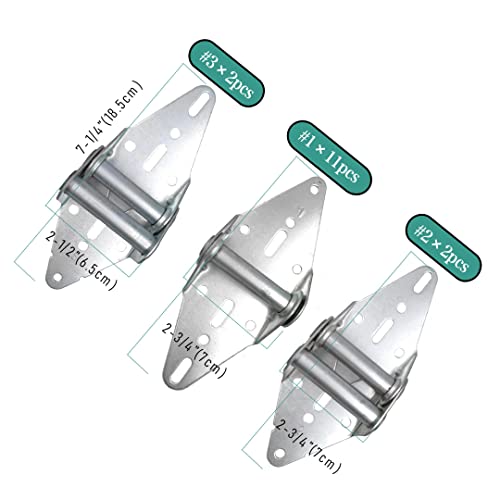 Zuiwan Garage Door Hinges and Rollers Tune up kit,Garage Door Parts and Hardware kit,Track Wheels Replacement,Hinge Repair System for 16' x 7' Or 18' x 7' Doors by ZUIWAN - Image 2