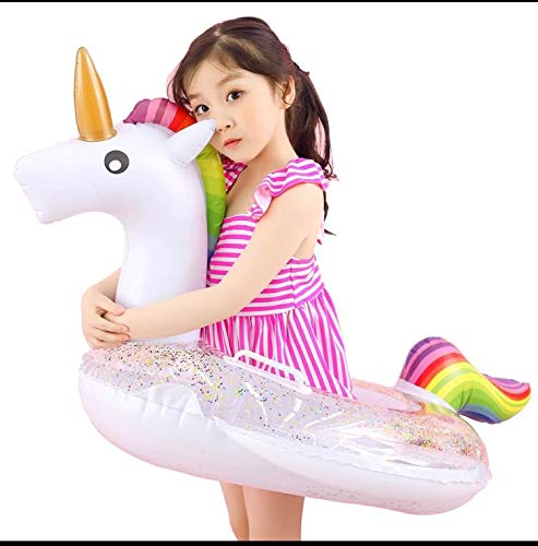 Boia Unicornio infantil com glitter. Boia linda, robusta e confortável. 1 A 5 ANOS