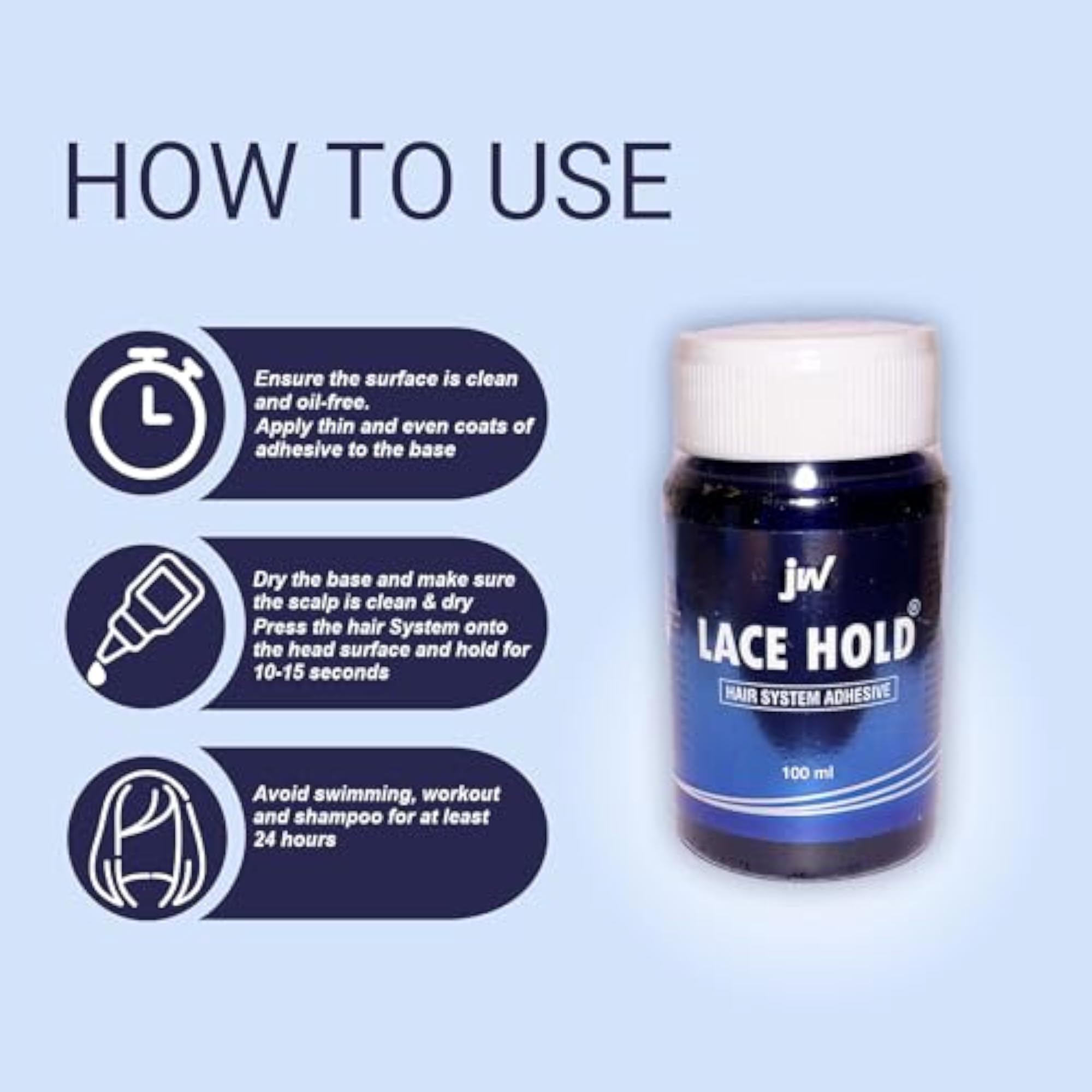 Water Resistant Hair Patch Glue, 100ml