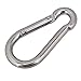 CNBTR M6 60mm 304 Stainless Steel Multifunctional Spring Snap Hook Quick Link Ring Set of 50