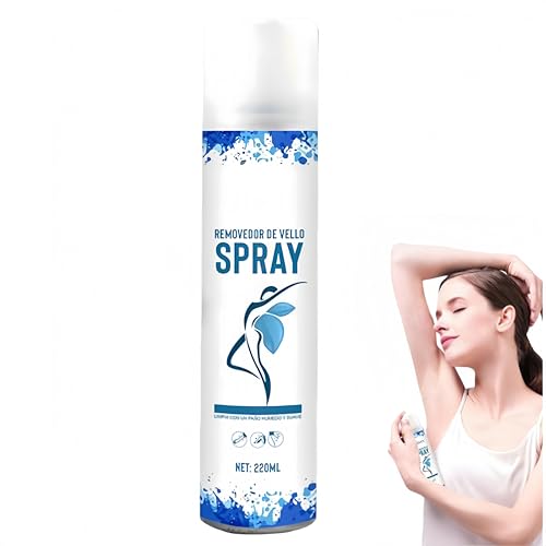 Spray Depilatorio Suave, Crema Depilatoria Hidratante Sin Irritación para Brazos, Piernas y Pecho. Suave e Indolora. No Pegajosa. Suaviza de Larga Duración. Apto para Todo Tipo de Piel. (1Piezas)
