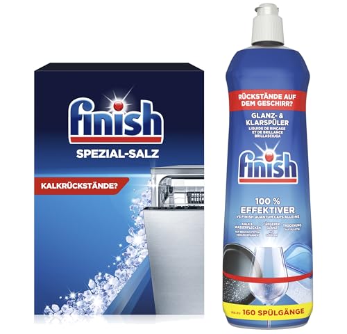 Finish Spülmaschinenpflege SET, Klarspüler 800ml & Spezial Salz 1,2 Kg – Ansicht 1