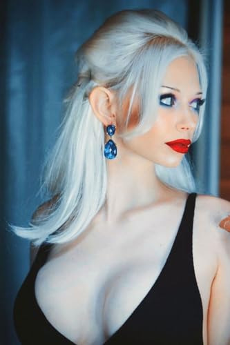 Demi-perruque Juliette blond platine pour sublimer vos soirées et mariages