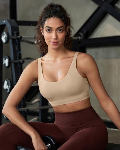 Image of RUNNING GIRL Sports Bra for Women High Support, Molded Cup Supportive High Impact Sports Bras with Sewn in Pads