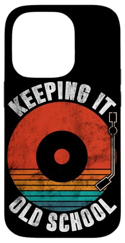 Coque pour iPhone 14 Pro Keeping It Old School Tourne-disque vinyle vintage rétro DJ