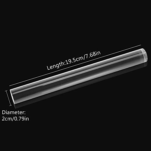 AUGSUN 1pcs Acrylic Clay Roller Acrylic Round Tube Roller Rolling Clay Bar Clear Clay Art Craft DIY Polymer Clay Tool