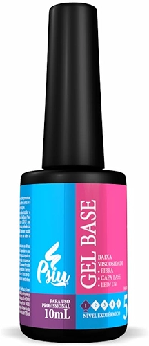 Gel Psiu Capa Base 10ml para unhas com pincel