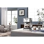 De'Longhi Siebträgermaschine Linea Classic EM450.M, Espressomaschine mit professionellem Milchaufschäumer, Vollmetallgehäuse, 15 Bar, 1,7 l Wassertank, Edelstahl/Metall – Bild 5