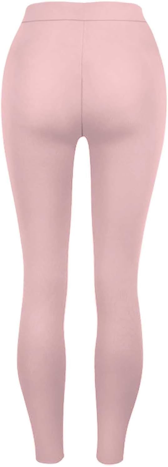 High Waisted Leggings for Women Tummy Control Buttery Soft Yoga Pants Solid Color Gym Workout Running Trendy Pant