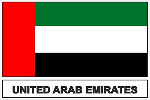 Akachafactory Sticker Aufkleber Flagge Fahne UAE vereinigte arabische emirate